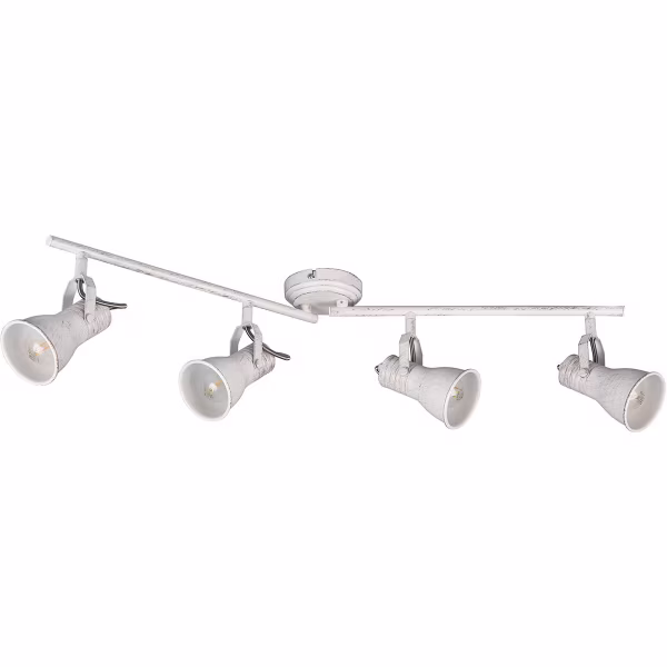 HLW LED LED Plafondspot - Plafondverlichting - Trion Sanita - E14 Fitting - 4-lichts - Rechthoek - Antiek Wit - Aluminium HLW LED LED Plafondspot - Plafondverlichting - Trion Sanita - E14 Fitting - 4-lichts - Rechthoek - Antiek Wit - Aluminium