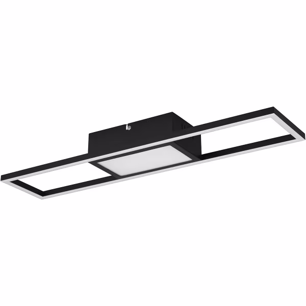 HLW LED LED Ceiling Lamp - Ceiling Lighting - Trion Riyaz - 22W - Adjustable Color - Remote Control - Dimmable - Rectangular - Matte Black - Aluminum HLW LED LED Ceiling Lamp - Ceiling Lighting - Trion Riyaz - 22W - Adjustable Color - Remote Control - Dimmable - Rectangular - Matte Black - Aluminum