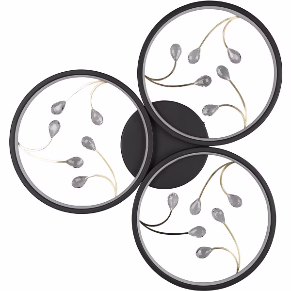 HLW LED LED Ceiling Light - Ceiling Lighting - Trion Moovy - 30W - Warm White 3000K - Dimmable - Round - Matte Black - Aluminum HLW LED LED Ceiling Light - Ceiling Lighting - Trion Moovy - 30W - Warm White 3000K - Dimmable - Round - Matte Black - Aluminum