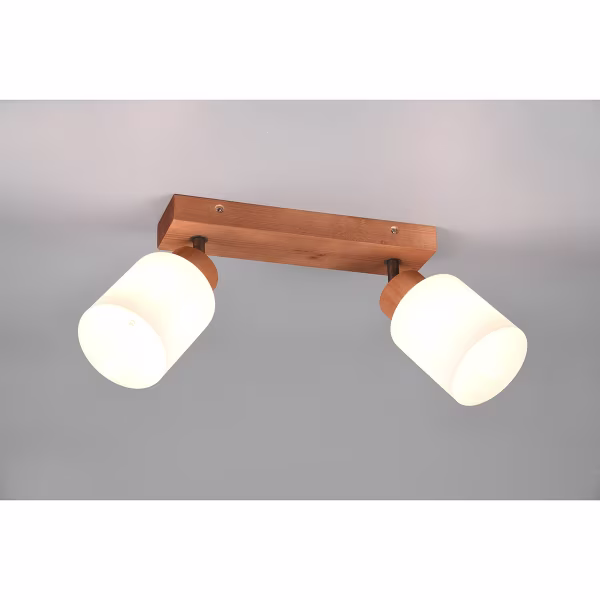 HLW LED LED Plafondspot - Plafondverlichting - Trion Asmara - E14 Fitting - 2-lichts - Rechthoek - Mat Bruin - Hout HLW LED LED Plafondspot - Plafondverlichting - Trion Asmara - E14 Fitting - 2-lichts - Rechthoek - Mat Bruin - Hout