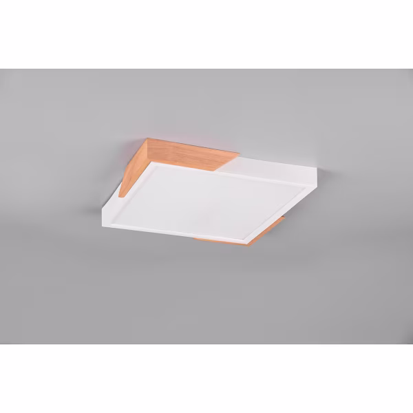 HLW LED LED Ceiling Lamp - Ceiling Lighting - Trion Mirza - 20W - Warm White 3000K - Dimmable - Square - Matte White - Plastic HLW LED LED Ceiling Lamp - Ceiling Lighting - Trion Mirza - 20W - Warm White 3000K - Dimmable - Square - Matte White - Plastic