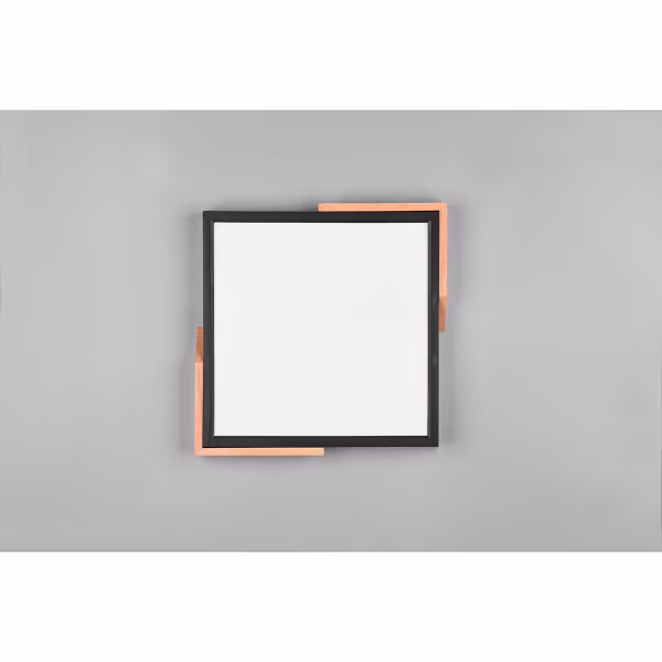 HLW LED LED Ceiling Light - Ceiling Lighting - Trion Mirza - 20W - Warm White 3000K - Dimmable - Square - Matte Black - Plastic HLW LED LED Ceiling Light - Ceiling Lighting - Trion Mirza - 20W - Warm White 3000K - Dimmable - Square - Matte Black - Plastic