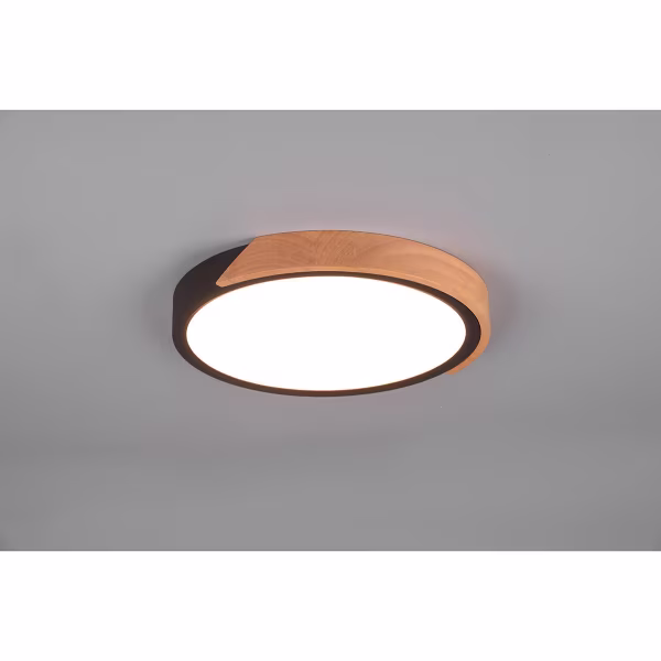 HLW LED LED Ceiling Lamp - Ceiling Lighting - Trion Jersa - 20W - Warm White 3000K - Dimmable - Round - Matte Black - Plastic HLW LED LED Ceiling Lamp - Ceiling Lighting - Trion Jersa - 20W - Warm White 3000K - Dimmable - Round - Matte Black - Plastic