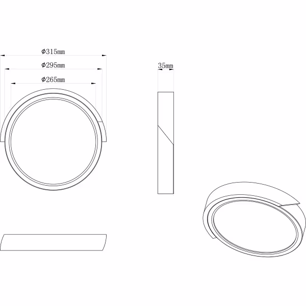 HLW LED LED Ceiling Lamp - Ceiling Lighting - Trion Jersa - 20W - Warm White 3000K - Dimmable - Round - Matte Black - Plastic HLW LED LED Ceiling Lamp - Ceiling Lighting - Trion Jersa - 20W - Warm White 3000K - Dimmable - Round - Matte Black - Plastic