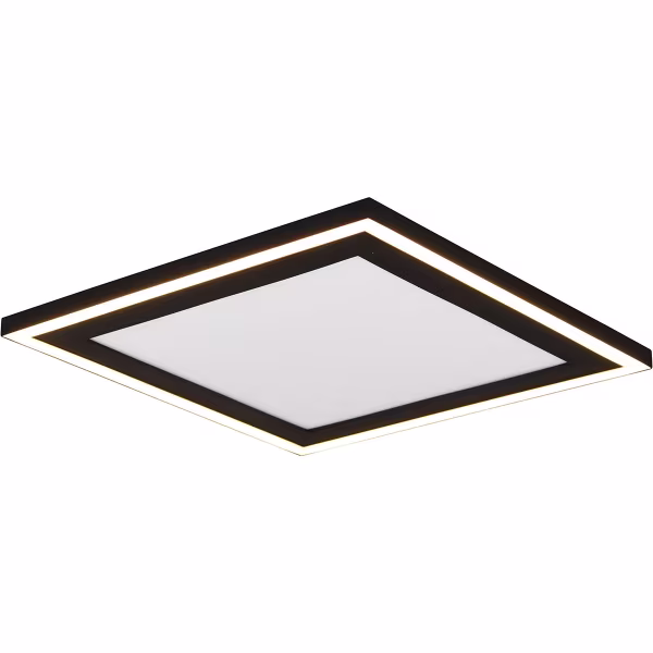 HLW LED LED Ceiling Lamp - Ceiling Lighting - Trion Coman - 24.5W - Warm White 3000K - Square - Matte Black - Plastic HLW LED LED Ceiling Lamp - Ceiling Lighting - Trion Coman - 24.5W - Warm White 3000K - Square - Matte Black - Plastic
