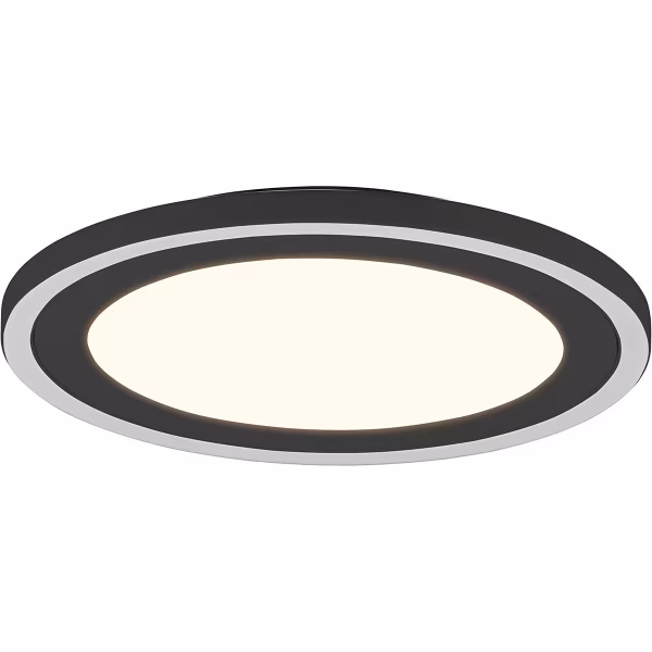 HLW LED LED Plafondlamp - Plafondverlichting - Trion Coman - 24.5W - Warm Wit 3000K - Rond - Mat Zwart - Kunststof HLW LED LED Plafondlamp - Plafondverlichting - Trion Coman - 24.5W - Warm Wit 3000K - Rond - Mat Zwart - Kunststof