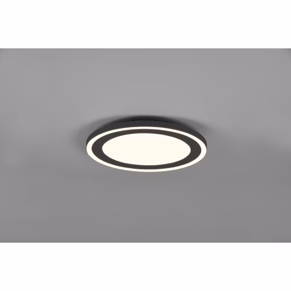 HLW LED LED Plafondlamp - Plafondverlichting - Trion Coman - 24.5W - Warm Wit 3000K - Rond - Mat Zwart - Kunststof HLW LED LED Plafondlamp - Plafondverlichting - Trion Coman - 24.5W - Warm Wit 3000K - Rond - Mat Zwart - Kunststof