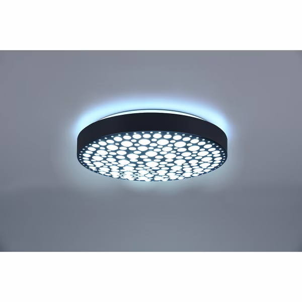 HLW LED LED Ceiling Lamp - Ceiling Lighting - Trion Carol - 22W - Adjustable Color - RGB - Remote Control - Dimmable - Round - Matte Black - Plastic HLW LED LED Ceiling Lamp - Ceiling Lighting - Trion Carol - 22W - Adjustable Color - RGB - Remote Control - Dimmable - Round - Matte Black - Plastic
