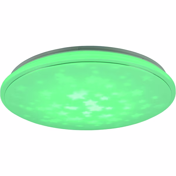 HLW LED LED Ceiling Light - Ceiling Lighting - Trion Turbo - 21W - Warm White 3000K - RGB - Dimmable - Remote Control - Round - Matte White - Plastic HLW LED LED Ceiling Light - Ceiling Lighting - Trion Turbo - 21W - Warm White 3000K - RGB - Dimmable - Remote Control - Round - Matte White - Plastic