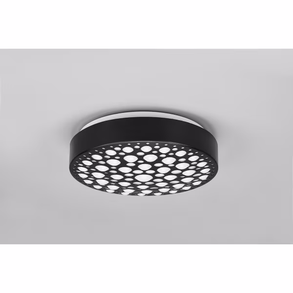 HLW LED LED Plafondlamp - Plafondverlichting - Trion Carol - 11W - Warm Wit 3000K - Rond - Mat Zwart - Kunststof HLW LED LED Plafondlamp - Plafondverlichting - Trion Carol - 11W - Warm Wit 3000K - Rond - Mat Zwart - Kunststof