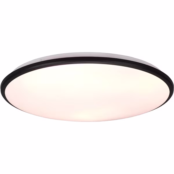 HLW LED LED Ceiling Lamp - Ceiling Lighting - Trion Lombis - 34W - Warm White 3000K - Dimmable - Round - Matte Black - Plastic HLW LED LED Ceiling Lamp - Ceiling Lighting - Trion Lombis - 34W - Warm White 3000K - Dimmable - Round - Matte Black - Plastic