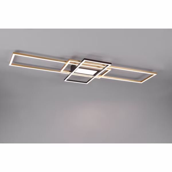 HLW LED LED Ceiling Lamp - Ceiling Lighting - Trion Urano - 60W - Adjustable Color - Remote Control - Dimmable - Rectangular - Matte Gold - Aluminum HLW LED LED Ceiling Lamp - Ceiling Lighting - Trion Urano - 60W - Adjustable Color - Remote Control - Dimmable - Rectangular - Matte Gold - Aluminum