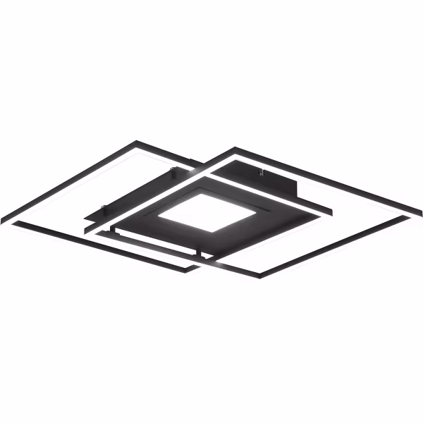 HLW LED LED Ceiling Lamp - Ceiling Lighting - Trion Avia - 36W - Adjustable Color - Remote Control - Dimmable - Matte Black - Aluminum HLW LED LED Ceiling Lamp - Ceiling Lighting - Trion Avia - 36W - Adjustable Color - Remote Control - Dimmable - Matte Black - Aluminum