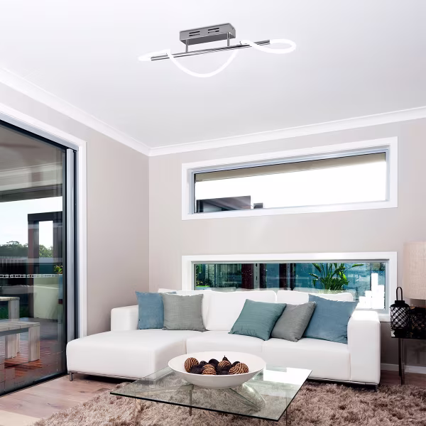 HLW LED LED Plafondlamp - Plafondverlichting - Trion Argino - 28W - Natuurlijk Wit 4000K - Dimbaar - Rond - Chroom - Metaal HLW LED LED Plafondlamp - Plafondverlichting - Trion Argino - 28W - Natuurlijk Wit 4000K - Dimbaar - Rond - Chroom - Metaal