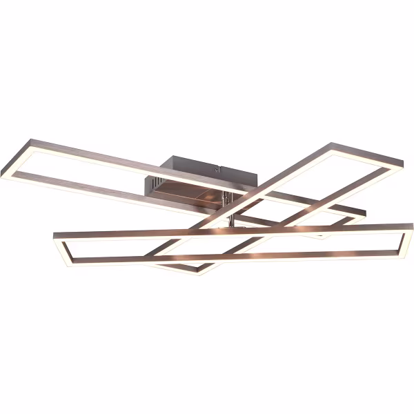 HLW LED LED Ceiling Lamp - Ceiling Lighting - Trion Rosso - 36W - Adjustable Color - Remote Control - Dimmable - Square - Matte Nickel - Metal HLW LED LED Ceiling Lamp - Ceiling Lighting - Trion Rosso - 36W - Adjustable Color - Remote Control - Dimmable - Square - Matte Nickel - Metal