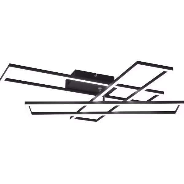 HLW LED LED Ceiling Light - Ceiling Lighting - Trion Rosso - 36W - Adjustable Color - Remote Control - Dimmable - Square - Matte Black - Metal HLW LED LED Ceiling Light - Ceiling Lighting - Trion Rosso - 36W - Adjustable Color - Remote Control - Dimmable - Square - Matte Black - Metal