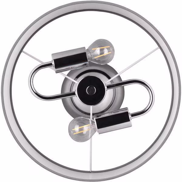 HLW LED LED Plafondlamp - Plafondverlichting - Trion Vamos - E14 Fitting - 2-lichts - Rond - Chroom - Metaal HLW LED LED Plafondlamp - Plafondverlichting - Trion Vamos - E14 Fitting - 2-lichts - Rond - Chroom - Metaal