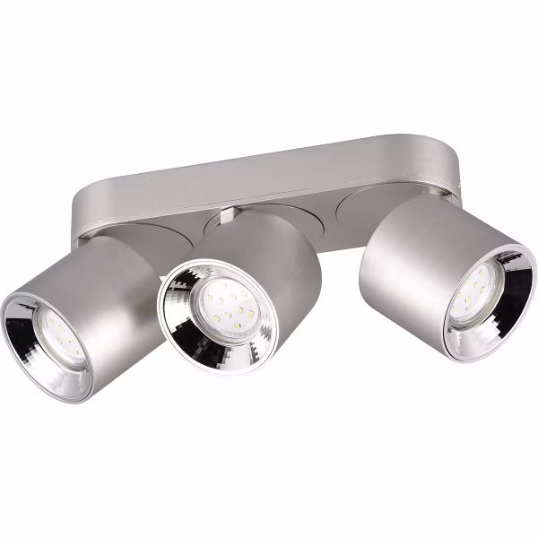 HLW LED LED Ceiling Lamp - Ceiling Lighting - Trion Pinati - GU10 Fitting - 3-light - Round - Matte Nickel - Metal HLW LED LED Ceiling Lamp - Ceiling Lighting - Trion Pinati - GU10 Fitting - 3-light - Round - Matte Nickel - Metal