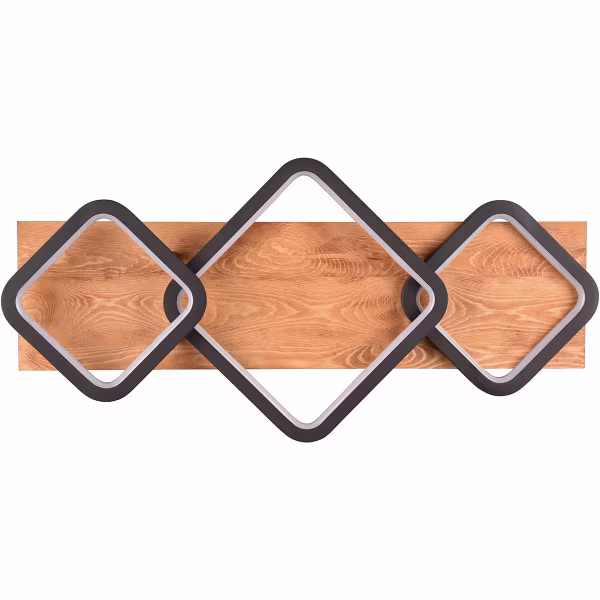 HLW LED LED Ceiling Lamp - Ceiling Lighting - Trion Aram - 32W - Warm White 3000K - Dimmable - Rectangular - Matte Black - Metal HLW LED LED Ceiling Lamp - Ceiling Lighting - Trion Aram - 32W - Warm White 3000K - Dimmable - Rectangular - Matte Black - Metal