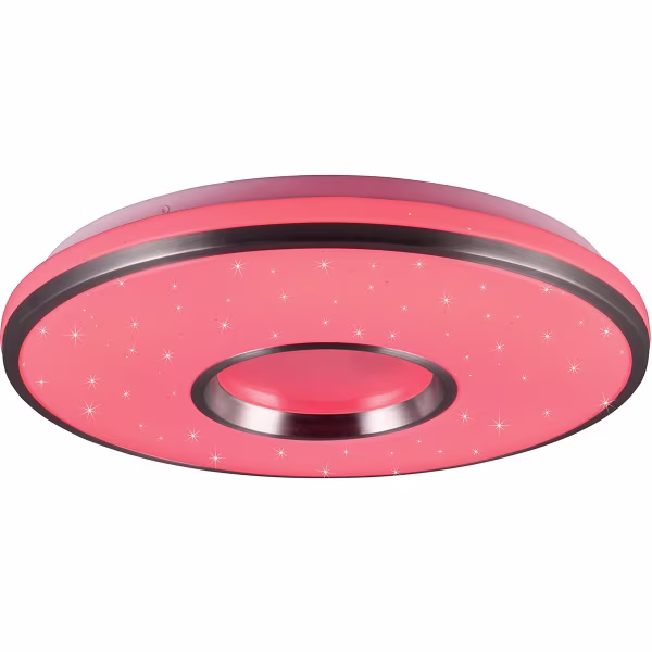 HLW LED LED Plafondlamp - Plafondverlichting - Trion Reli - 21W - Aanpasbare Kleur - RGB - Afstandsbediening - Dimbaar - Sterlicht - Rond - Geborsteld Aluminium - Kunststof HLW LED LED Plafondlamp - Plafondverlichting - Trion Reli - 21W - Aanpasbare Kleur - RGB - Afstandsbediening - Dimbaar - Sterlicht - Rond - Geborsteld Aluminium - Kunststof