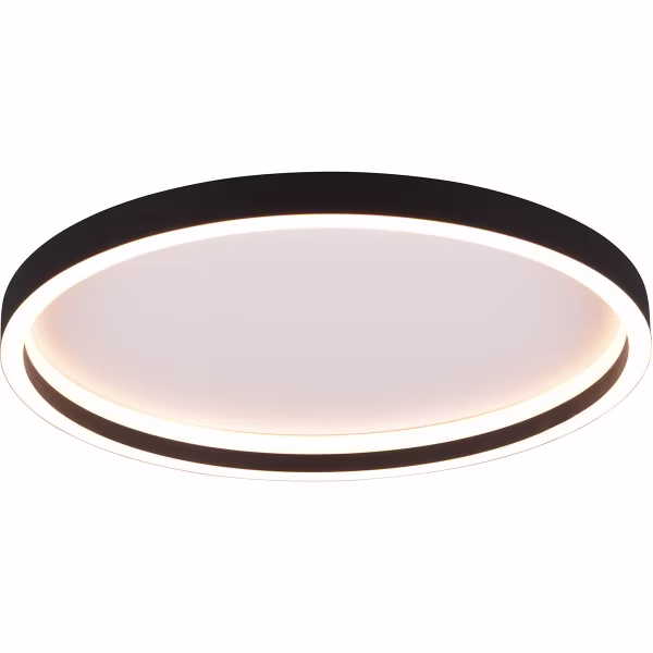 HLW LED LED Plafondlamp - Trion Rad - Opbouw Rond 20W - Warm Wit 3000K - Mat Zwart - Metaal HLW LED LED Plafondlamp - Trion Rad - Opbouw Rond 20W - Warm Wit 3000K - Mat Zwart - Metaal