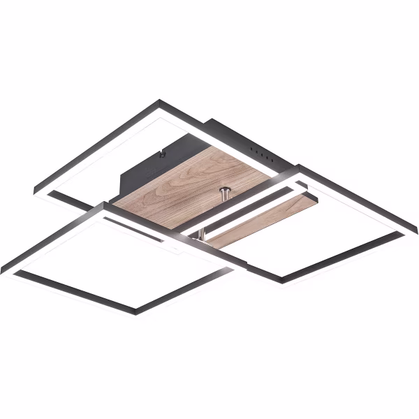 HLW LED LED Ceiling Light - Ceiling Lighting - Trion Libo - 27W - Adjustable Color - Square - Brown - MDF HLW LED LED Ceiling Light - Ceiling Lighting - Trion Libo - 27W - Adjustable Color - Square - Brown - MDF