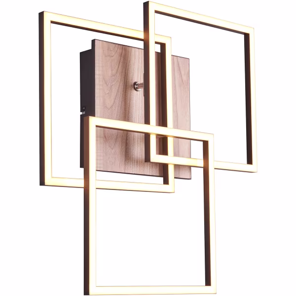 HLW LED LED Ceiling Light - Ceiling Lighting - Trion Libo - 27W - Adjustable Color - Square - Brown - MDF HLW LED LED Ceiling Light - Ceiling Lighting - Trion Libo - 27W - Adjustable Color - Square - Brown - MDF