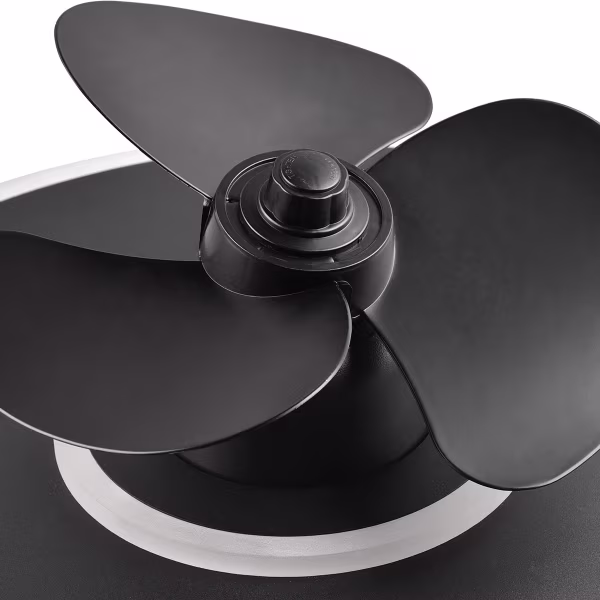 HLW LED LED Ceiling Light with Fan - Ceiling Fan - Trion Bryan - 30W - Adjustable Color - Remote Control - Dimmable - Round - Matte Black - Metal HLW LED LED Ceiling Light with Fan - Ceiling Fan - Trion Bryan - 30W - Adjustable Color - Remote Control - Dimmable - Round - Matte Black - Metal