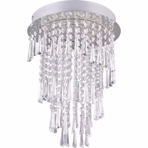 HLW LED LED Ceiling Lamp - Ceiling Lighting - Trion Mop - 18W - Dimmable - Adjustable Color - Remote Control - Round - Chrome - Metal HLW LED LED Ceiling Lamp - Ceiling Lighting - Trion Mop - 18W - Dimmable - Adjustable Color - Remote Control - Round - Chrome - Metal