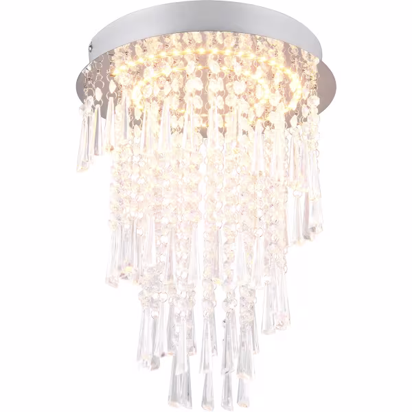 HLW LED LED Ceiling Lamp - Ceiling Lighting - Trion Mop - 18W - Dimmable - Adjustable Color - Remote Control - Round - Chrome - Metal HLW LED LED Ceiling Lamp - Ceiling Lighting - Trion Mop - 18W - Dimmable - Adjustable Color - Remote Control - Round - Chrome - Metal