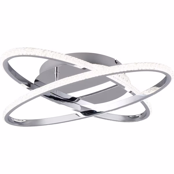 HLW LED LED Plafondlamp - Plafondverlichting - Trion Lenas - 27W - Natuurlijk Wit 4000K - Dimbaar - Rond - Chroom - Metaal HLW LED LED Plafondlamp - Plafondverlichting - Trion Lenas - 27W - Natuurlijk Wit 4000K - Dimbaar - Rond - Chroom - Metaal