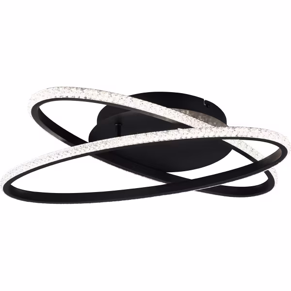 HLW LED LED Plafondlamp - Plafondverlichting - Trion Lenas - 27W - Natuurlijk Wit 4000K - Dimbaar - Rond - Mat Zwart - Metaal HLW LED LED Plafondlamp - Plafondverlichting - Trion Lenas - 27W - Natuurlijk Wit 4000K - Dimbaar - Rond - Mat Zwart - Metaal