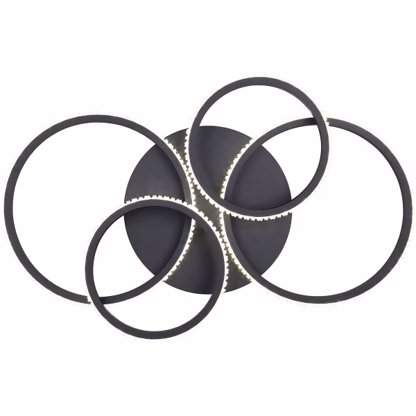 HLW LED LED Ceiling Lamp - Ceiling Lighting - Trion Serai - 27W - Natural White 4000K - Dimmable - Round - Matte Black - Metal HLW LED LED Ceiling Lamp - Ceiling Lighting - Trion Serai - 27W - Natural White 4000K - Dimmable - Round - Matte Black - Metal