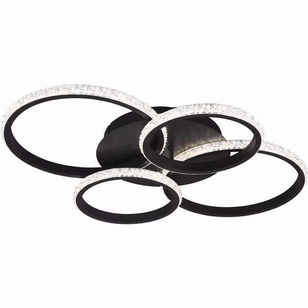 HLW LED LED Ceiling Lamp - Ceiling Lighting - Trion Serai - 27W - Natural White 4000K - Dimmable - Round - Matte Black - Metal HLW LED LED Ceiling Lamp - Ceiling Lighting - Trion Serai - 27W - Natural White 4000K - Dimmable - Round - Matte Black - Metal