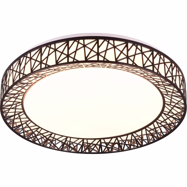 HLW LED LED Plafondlamp - Trion Lester - 40W - Aanpasbare Kleur - Dimbaar - Afstandsbediening - Rond - Zwart - Kunststof HLW LED LED Plafondlamp - Trion Lester - 40W - Aanpasbare Kleur - Dimbaar - Afstandsbediening - Rond - Zwart - Kunststof