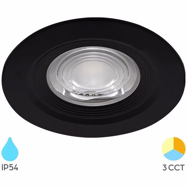 HLW LED LED Inbouwspot - Brinton - 7W 630lm 38D - IP54 Waterdicht - 840 Natuurlijk Wit 4000K - Rond - Zwart HLW LED LED Inbouwspot - Brinton - 7W 630lm 38D - IP54 Waterdicht - 840 Natuurlijk Wit 4000K - Rond - Zwart