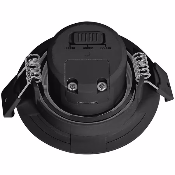 HLW LED LED Inbouwspot - Brinton - 7W 630lm 38D - Dimbaar - 830 Warm Wit 3000K - Rond - Zwart HLW LED LED Inbouwspot - Brinton - 7W 630lm 38D - Dimbaar - 830 Warm Wit 3000K - Rond - Zwart