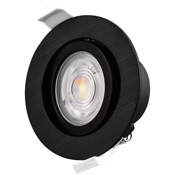 HLW LED LED Inbouwspot - Brinton - 7W 630lm 38D - Dimbaar - 840 Natuurlijk Wit 4000K - Rond - Zwart HLW LED LED Inbouwspot - Brinton - 7W 630lm 38D - Dimbaar - 840 Natuurlijk Wit 4000K - Rond - Zwart