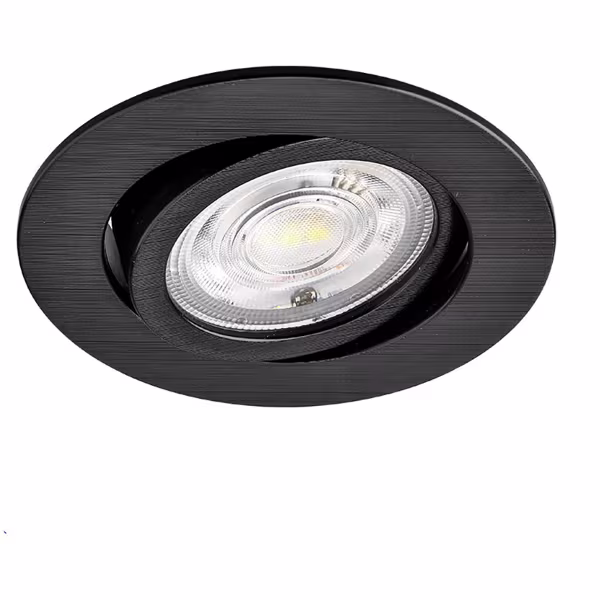 HLW LED LED Inbouwspot - Brinton - 7W 630lm 38D - Dimbaar - 865 Helder/Koud Wit 6500K - Rond - Zwart HLW LED LED Inbouwspot - Brinton - 7W 630lm 38D - Dimbaar - 865 Helder/Koud Wit 6500K - Rond - Zwart