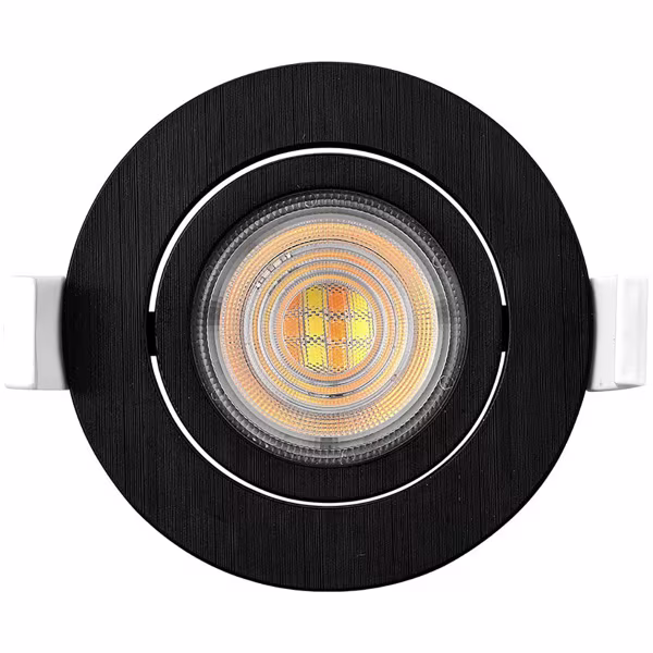 HLW LED LED Inbouwspot - Brinton - 7W 630lm 38D - Dimbaar - 865 Helder/Koud Wit 6500K - Rond - Zwart HLW LED LED Inbouwspot - Brinton - 7W 630lm 38D - Dimbaar - 865 Helder/Koud Wit 6500K - Rond - Zwart