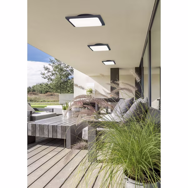 HLW LED LED Plafondlamp - Badkamerlamp - Trion Tovery - Opbouw Vierkant 18W - Waterdicht IP54 - Warm Wit 3000K - Mat Antraciet - Aluminium HLW LED LED Plafondlamp - Badkamerlamp - Trion Tovery - Opbouw Vierkant 18W - Waterdicht IP54 - Warm Wit 3000K - Mat Antraciet - Aluminium