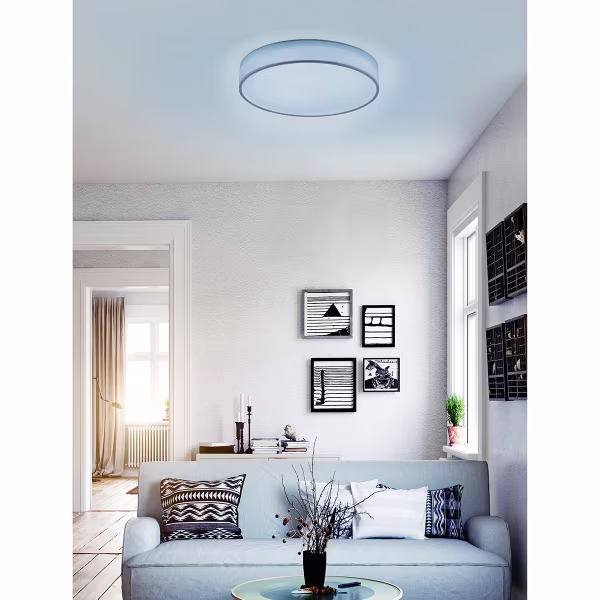 HLW LED LED Plafondlamp WiZ - Smart LED - Trion Ditro - 36W - Aanpasbare Kleur - RGBW - Dimbaar - Afstandsbediening - Rond - Mat Wit - Aluminium HLW LED LED Plafondlamp WiZ - Smart LED - Trion Ditro - 36W - Aanpasbare Kleur - RGBW - Dimbaar - Afstandsbediening - Rond - Mat Wit - Aluminium