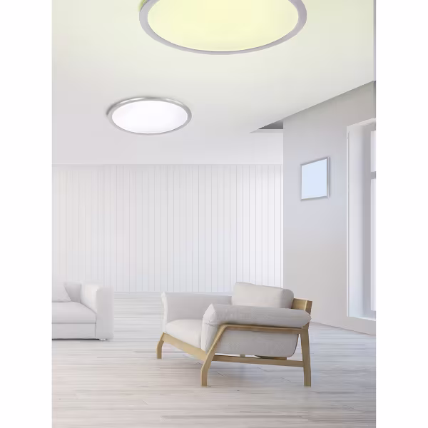 HLW LED LED Plafondlamp WiZ - Smart LED - Trion Givon - 36W - Aanpasbare Kleur - Dimbaar - Afstandsbediening - Rond - Mat Nikkel - Aluminium HLW LED LED Plafondlamp WiZ - Smart LED - Trion Givon - 36W - Aanpasbare Kleur - Dimbaar - Afstandsbediening - Rond - Mat Nikkel - Aluminium