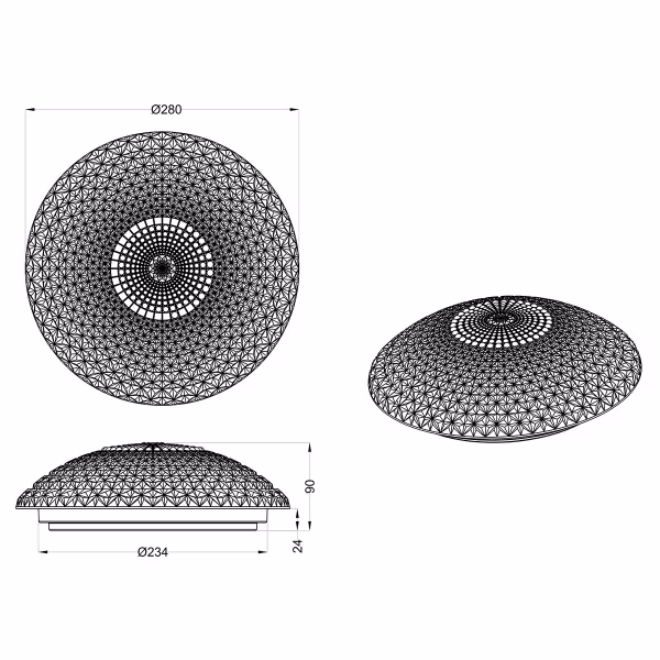 HLW LED LED Ceiling Light - Ceiling Lighting - Trion Komino - 12W - Warm White 3000K - Round - Matte White - Aluminum HLW LED LED Ceiling Light - Ceiling Lighting - Trion Komino - 12W - Warm White 3000K - Round - Matte White - Aluminum