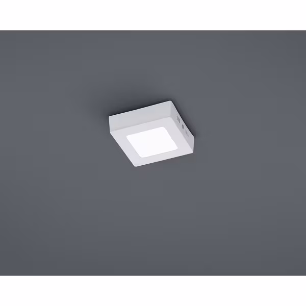 HLW LED LED Plafondlamp - Plafondverlichting - Trion Zonin - 5W - Warm Wit 3000K - Vierkant - Mat Wit - Aluminium HLW LED LED Plafondlamp - Plafondverlichting - Trion Zonin - 5W - Warm Wit 3000K - Vierkant - Mat Wit - Aluminium