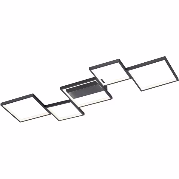 HLW LED LED Ceiling Light - Ceiling Lighting - Trion Soranto - 34W - Warm White 3000K - Dimmable - Rectangular - Matte Black - Aluminum HLW LED LED Ceiling Light - Ceiling Lighting - Trion Soranto - 34W - Warm White 3000K - Dimmable - Rectangular - Matte Black - Aluminum