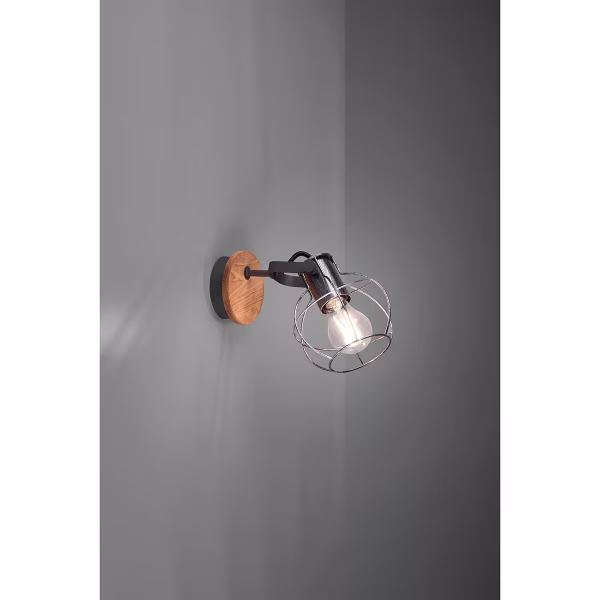 HLW LED LED Wandspot - Trion Madrid - E27 Fitting - 1-lichts - Rond - Mat Zilver - Aluminium HLW LED LED Wandspot - Trion Madrid - E27 Fitting - 1-lichts - Rond - Mat Zilver - Aluminium