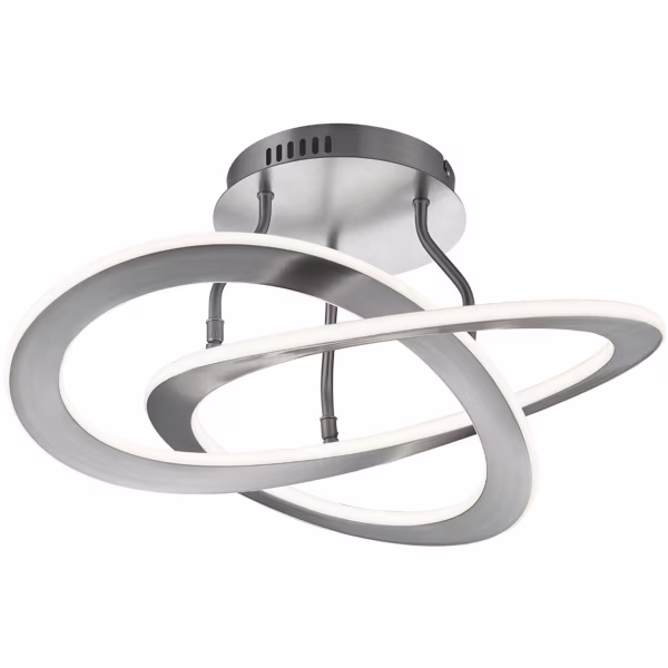 HLW LED LED Plafondlamp - Plafondverlichting - Trion Oaky - 40W - Warm Wit 3000K - Dimbaar - Rond - Mat Nikkel - Aluminium HLW LED LED Plafondlamp - Plafondverlichting - Trion Oaky - 40W - Warm Wit 3000K - Dimbaar - Rond - Mat Nikkel - Aluminium