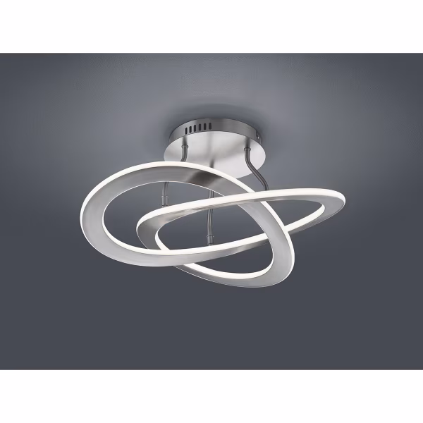 HLW LED LED Plafondlamp - Plafondverlichting - Trion Oaky - 40W - Warm Wit 3000K - Dimbaar - Rond - Mat Nikkel - Aluminium HLW LED LED Plafondlamp - Plafondverlichting - Trion Oaky - 40W - Warm Wit 3000K - Dimbaar - Rond - Mat Nikkel - Aluminium