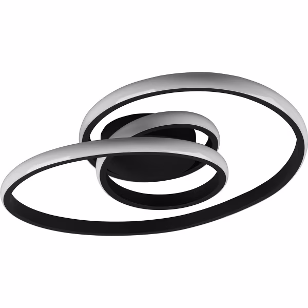 HLW LED LED Plafondlamp - Plafondverlichting - Trion Sonso - 18.5W - Warm Wit 3000K - Dimbaar - Rond - Mat Zwart - Aluminium HLW LED LED Plafondlamp - Plafondverlichting - Trion Sonso - 18.5W - Warm Wit 3000K - Dimbaar - Rond - Mat Zwart - Aluminium